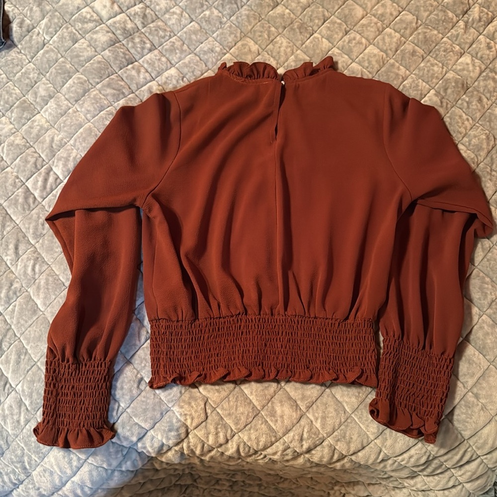 Rust classy blouse - Picture 3 of 3
